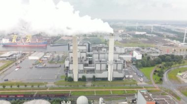 Amsterdam Westpoort, 11 Temmuz 2021, Hollanda. AEB atık toplama tesisi yanan atıklar, endüstriyel enerji kurtarma tesisi.