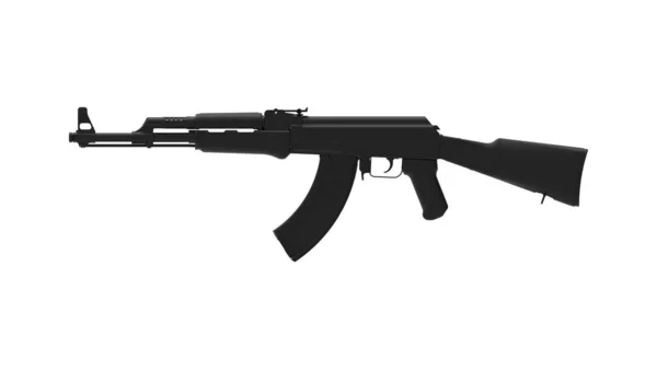 Representación en 3D de un rifle de asalto aislado sobre un fondo blanco. Modelo 3D —  Fotos de Stock