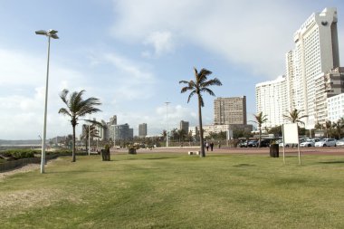 Oteller astar Beach açık Promenade Durban, Güney Afrika