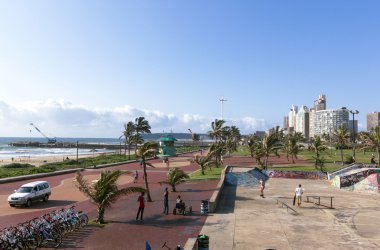 Durban Beachfront'ın Golden Mile, kaykay alanı