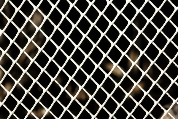 White Plastic Mesh in Diamond Grid Pattern — Stock Photo, Image