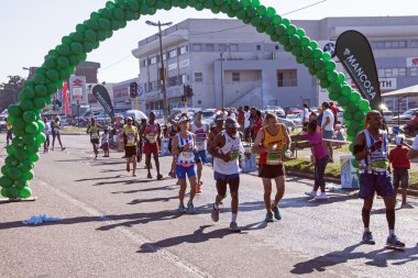 Spectators and Runners at Comrades Marathon in Durban 5 clipart