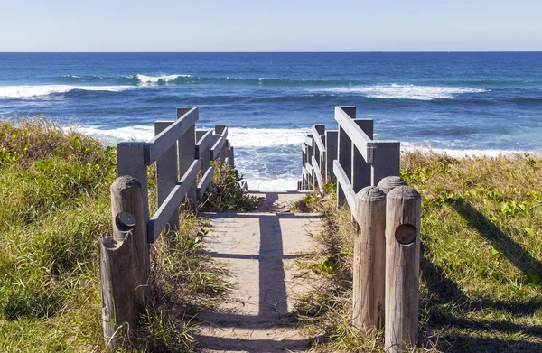 Old Rustic Wooden Walkway Leading onto Beach 