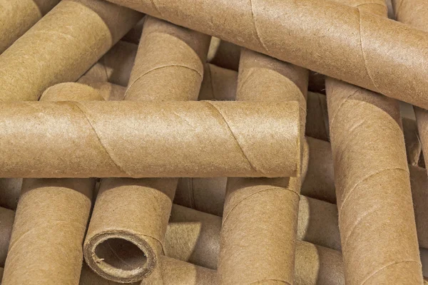 Scattered Collection of Cardboard Packaging Tubes — Stock Photo, Image