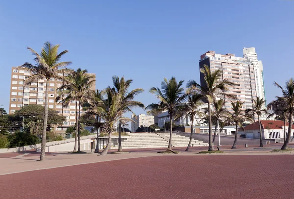 Promenade and Concrete Terrace Against Golden Mile City Skyline — Stock Photo, Image