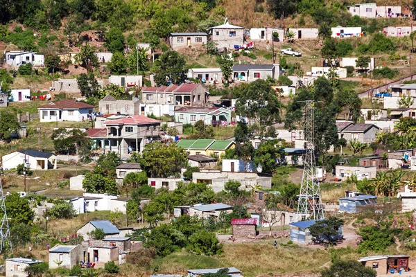 Crowded Low Cost Township Housing  Settlement in Marianne Hill — Stock Photo, Image