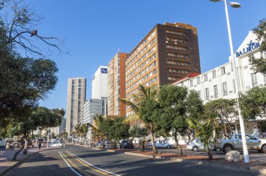  Esplanade şehir manzarası plaj ön Durban karşı
