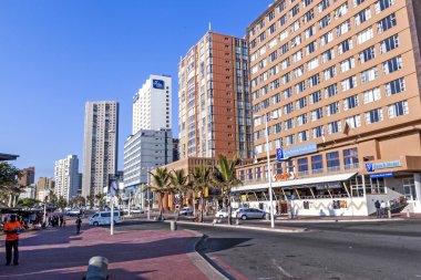 Esplanade şehir manzarası plaj ön Durban karşı