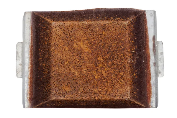 Nad zobrazením zanedbané Rusty výstřední zkažená zrezivělý kov zásobník — Stock fotografie