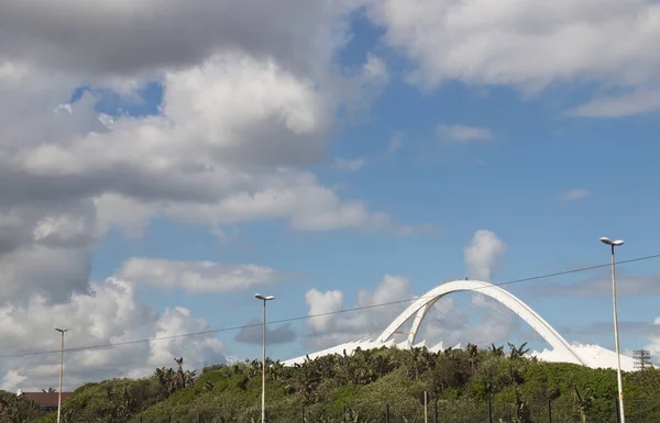 Arc Moses Durban Stade Mabhida Contre Ciel Nuageux — Photo
