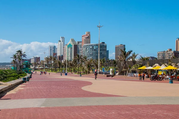 Paseo Marítimo Pavimentado Milla Dorada Durban Primera Línea Playa —  Fotos de Stock