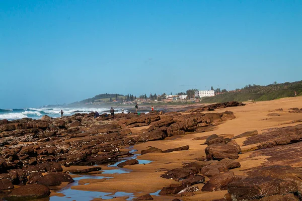 Layers Rocks Beach Pools Low Tide — 图库照片