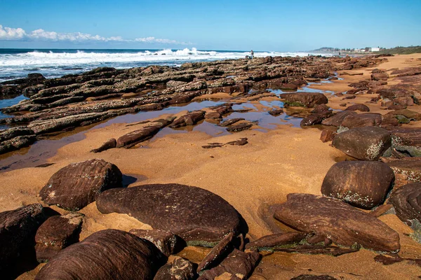 Layers Rocks Beach Low Tide — Foto de Stock