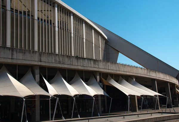 Musa Mabhida Stadyumu Nun Mimarisi Inşaatı Kapanıyor — Stok fotoğraf