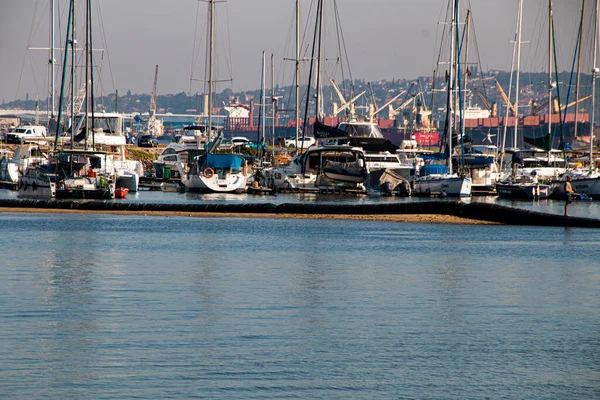 Yachts Durban Harbour Cargo Ship Bay — Stock Photo, Image