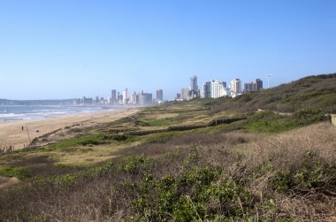 Durban'ın Beach ile arka plan otelleri görüntüle