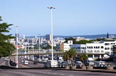 Durban Cbd ile liman içinde geçmiş görünümünü