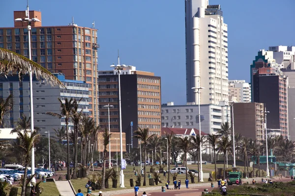 Hotels and Residential Buildings along Durban's Golden Mile — Stock Photo, Image