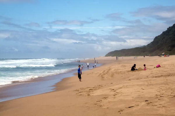Sunbathers on Brighton Beach, Durban África do Sul — Fotografia de Stock