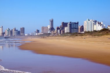 Görünüm boş Beach Durban, Güney Afrika