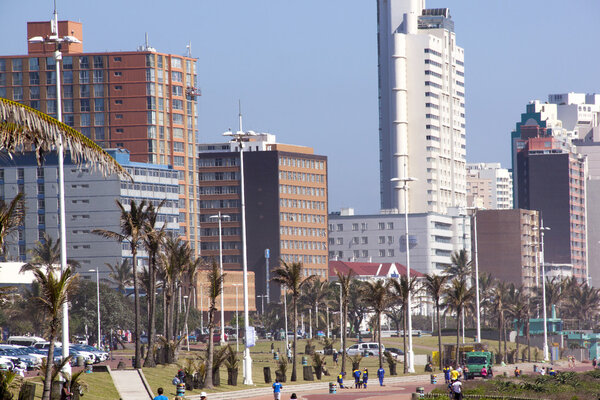Closeup of Durban Golden Mile Beachfront