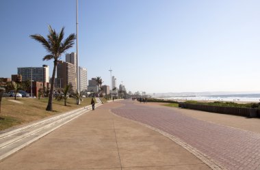 Early Morning Beach Front Promenade in Durban South Africa