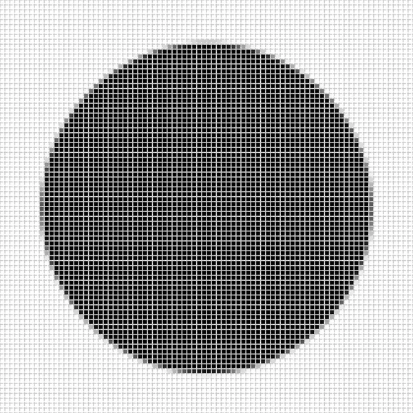 Circle. The simple geometric pattern of black squares with shadowed frame. Set of dot patterns. Halftone pattern for the posters, banners, leaflets,