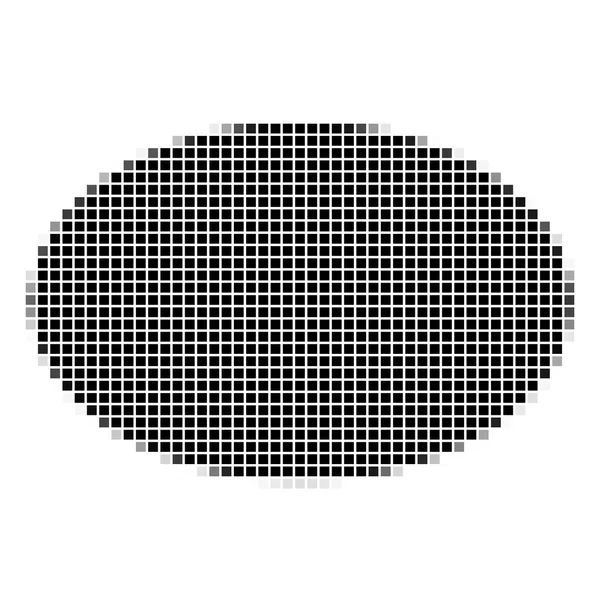 椭圆。简单的几何图案的黑色正方形与阴影的框架。组点模式。半色调图案的海报、 横幅、 传单 — 图库照片