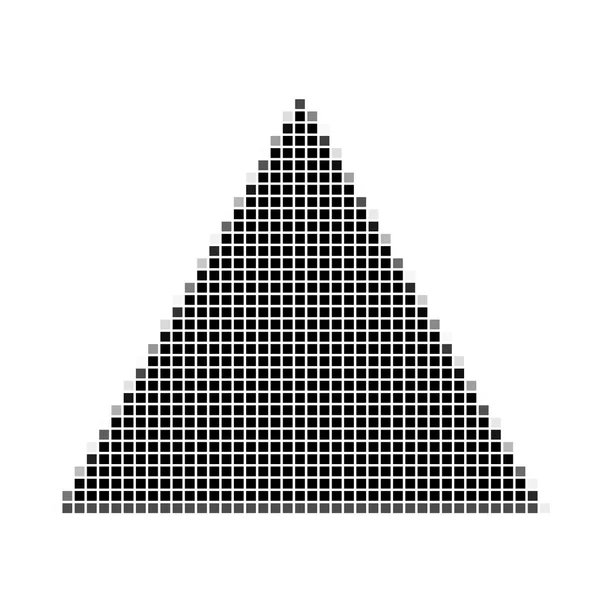 Трикутник. Простий геометричний візерунок чорних квадратів з затіненою рамою. Набір точкових візерунків. Візерунок напівтону для плакатів, банерів, листівок , — стокове фото