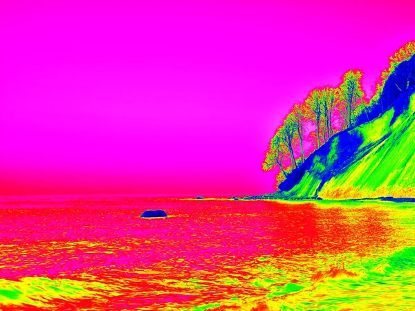 Thermography measurement, ultra violet light in nature. — Stock Photo, Image