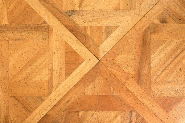 Φθαρεί το ξύλινο πάτωμα της αίθουσας κάστρο. Ελαφρύ ξύλινο δάπεδο — Φωτογραφία Αρχείου