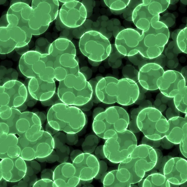 Mundo microscópico. Células bacterianas peligrosas o esferas de virus —  Fotos de Stock
