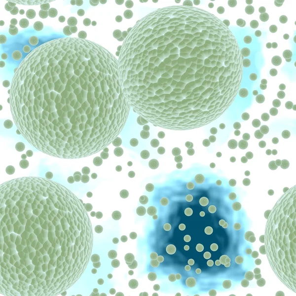 Bactérias patogênicas ou esferas de vírus em líquido claro — Fotografia de Stock