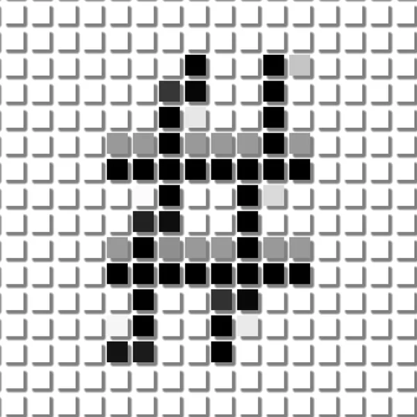 哈希。哈希中黑色正方形的简单几何图案 — 图库照片