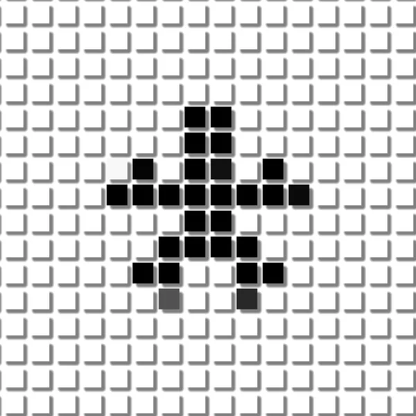 星号。星号中黑色正方形的简单几何图案 — 图库照片