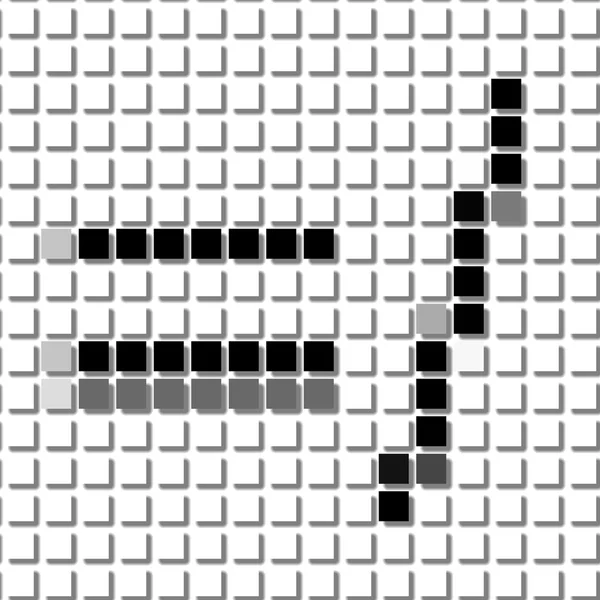 Gleich, Schrägstrich. einfaches geometrisches Muster schwarzer Quadrate gleich, Schrägstrich. — Stockfoto