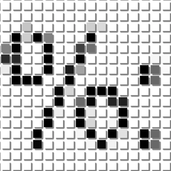 百分比，哑点。黑色方块的简单几何图案（百分比），哑点. — 图库照片