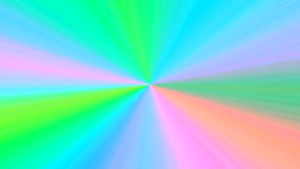 가운데가 원형으로 변하는 삼각형 모양의 빛으로 바뀝니다 끝없는 터널에서 색깔의 — 비디오