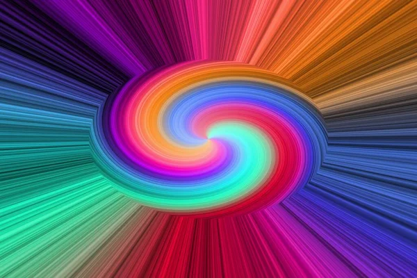 Elegante Rainbow Kleuren Strepen Verstrengeld Een Bal Kleurrijke Achtergrond Ontwerp — Stockfoto