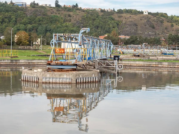 Solid Sedimentation Tank City Wastewater Treatment Process Purification Water Solid — Stock Photo, Image