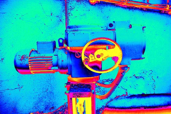 Дистанционный Клапан Стеклопластиковый Шарнир Фланцами Линии Водопровода Гамма Спектр Излучения — стоковое фото