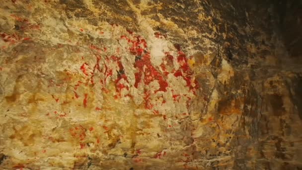 Відкрийте Себе Підземний Тунель Вирізаний Пісковиковій Породі Прогулянка Піщаній Печері — стокове відео