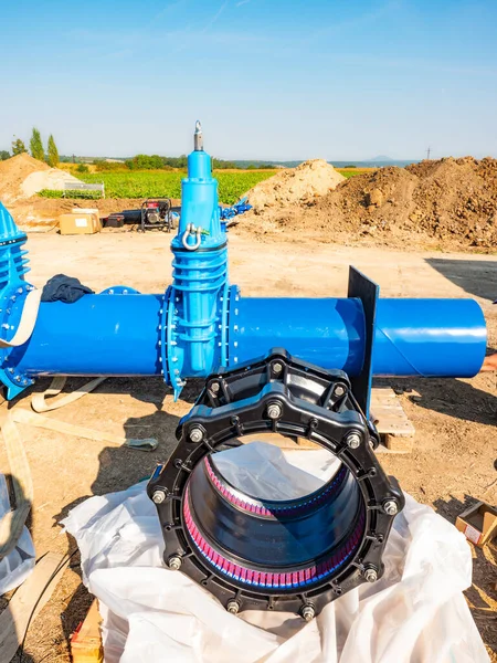 Onderbreking Van Watervoorziening Drinkwaterleidingen Drukverlagende Stof — Stockfoto