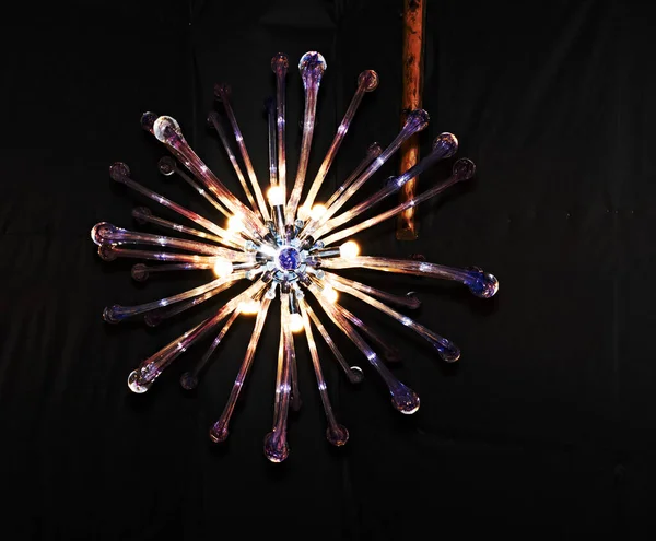 Lámpara Decorativa Hecha Varillas Vidrio Objeto Artístico Realizado Por Método — Foto de Stock