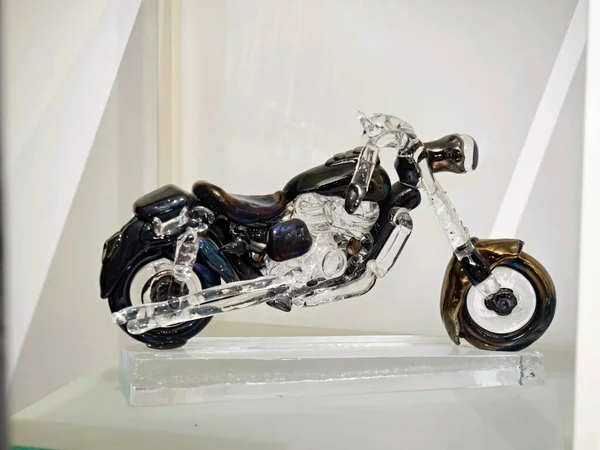Kunratice Cvikova Чехия Января 2021 Года Старинный Стеклянный Мотоцикл Художественный — стоковое фото