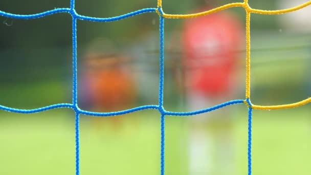 Mouvement Gardien Petits Limes Europen Fotball Jouer Niveau Des Enfants — Video