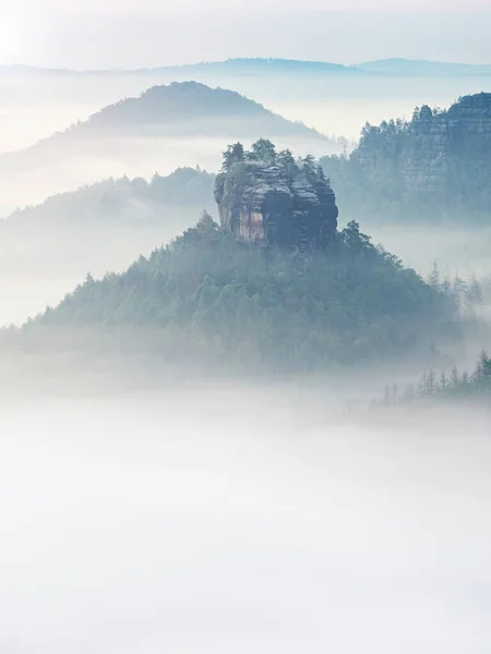 Fabulous Winterstein Also Called Hinteres Raubschloss Raubstein Sandstone Rock Massif — Stock Photo, Image