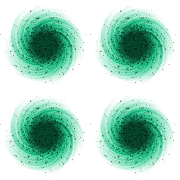 Boule isolée de tourbillon bleu-vert dans l'illustration de conception de fond — Photo