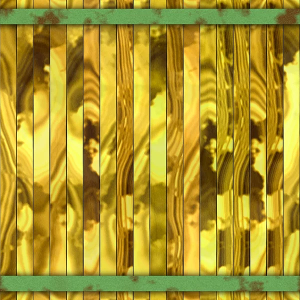 Texture di recinzione o pavimento in legno colorato. Trave metallica arrugginita, marrone, rossa, arancione, gialla — Foto Stock