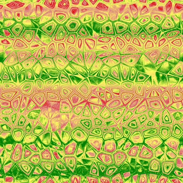 Aquarelle verte, rouge et jaune fond de peinture. Formes pointues pliées — Photo